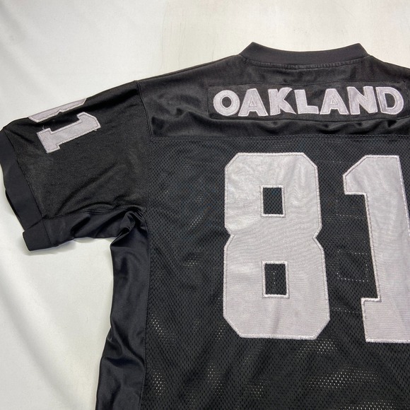 VTG 90's BX Sports Oakland Raiders #81 Football Jersey Men's XL Black - Picture 13 of 14